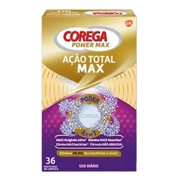 Corega Ação Total Max Limpeza (x36 Pastilhas Efervescentes )