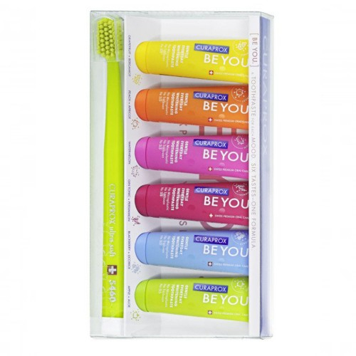 Curaprox Be You Pasta Dentes Branqueadoras  (x6 unidades) + Escova de dentes