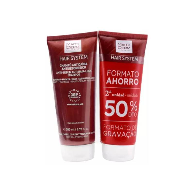 Martiderm Hair System Champô Antiseborreico (Pack Duplo)