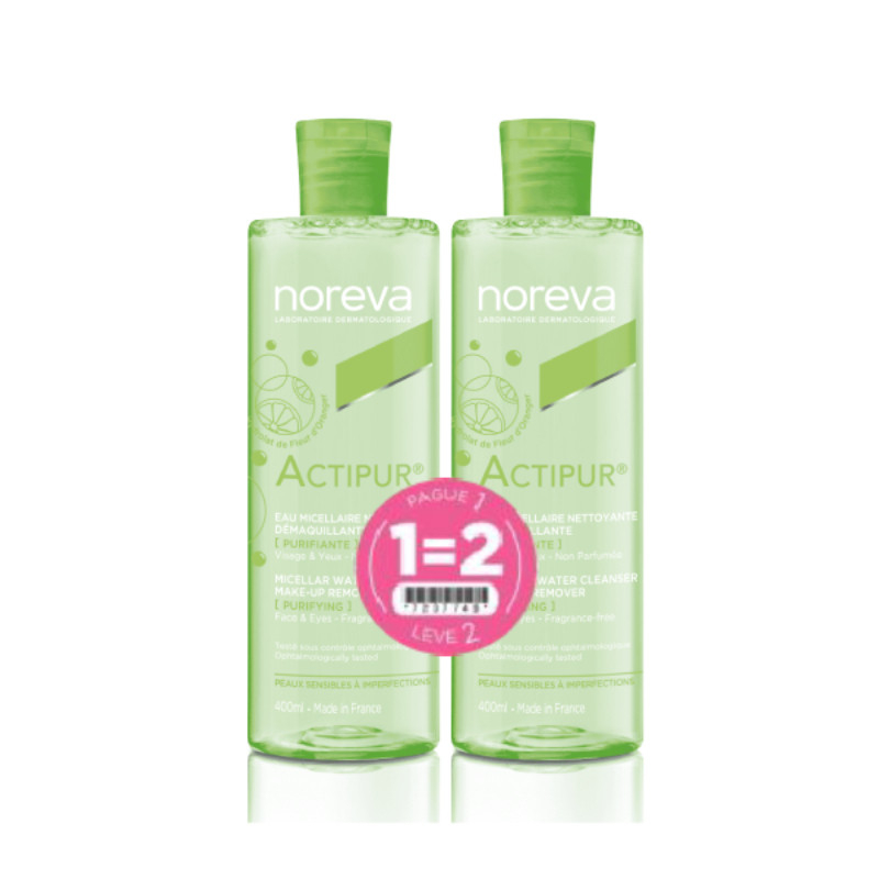 Noreva Actipur Agua Micelar - 400ml (Pack Duplo)