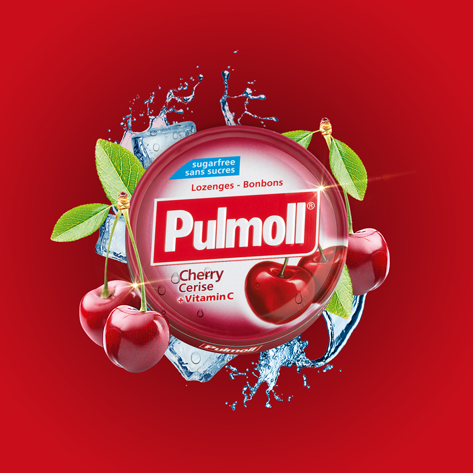 Pulmoll Cereja pastilhas s/ açucar - 45G
