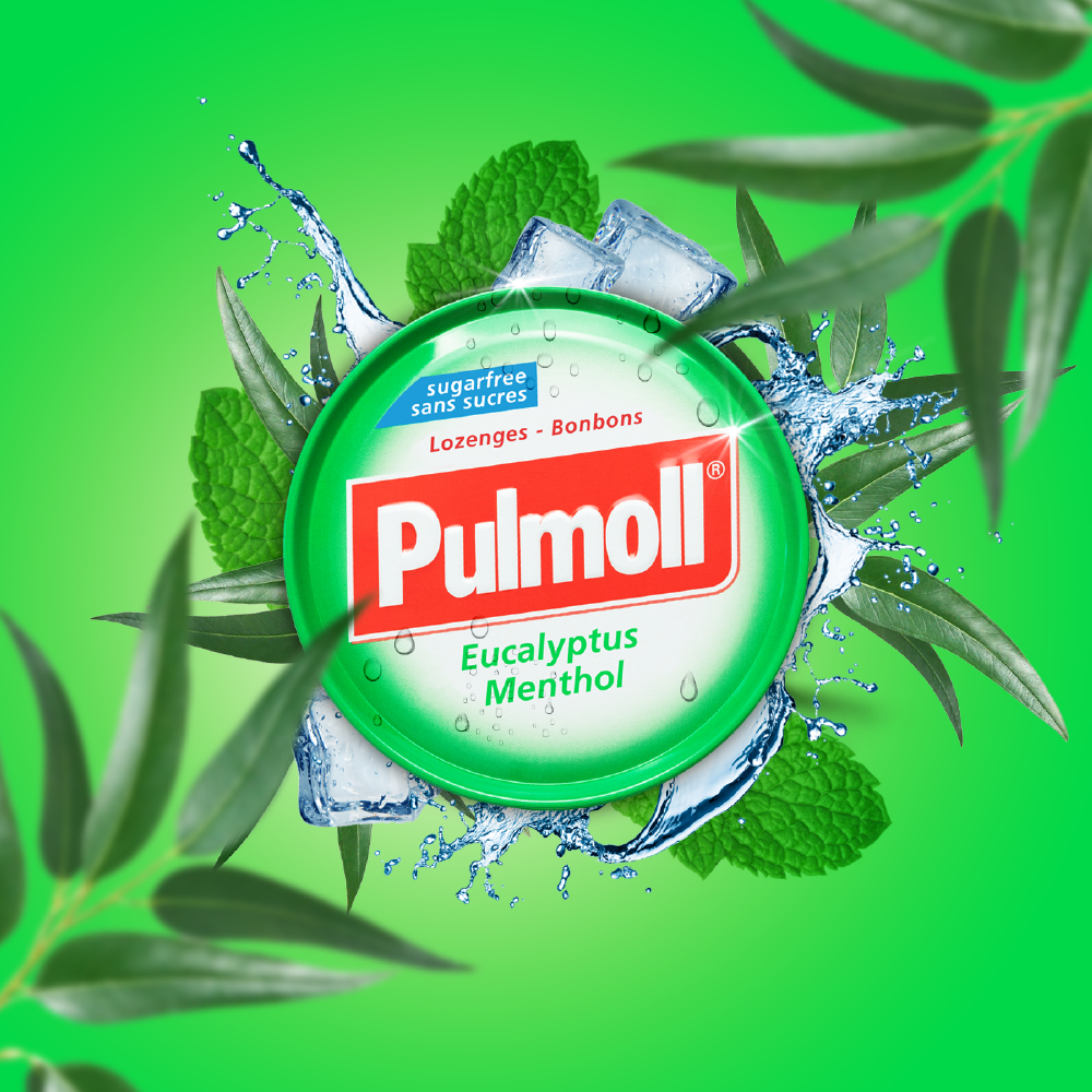 Pulmoll Eucalipto + Mentol Pastilhas s/ Açucar - 45g