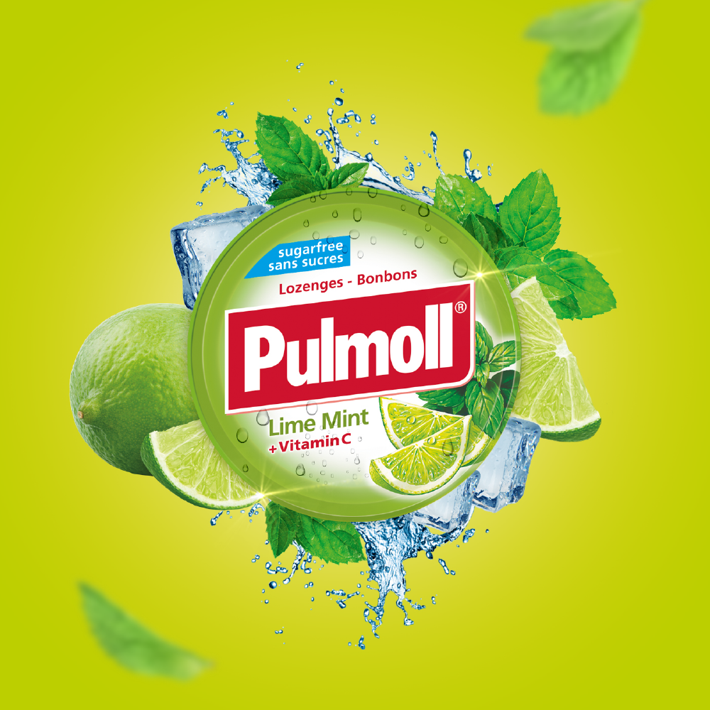 Pulmoll Lima+Menta Pastilhas s/ Açucar - 45G