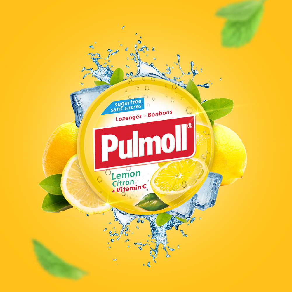 Pulmoll Limao + Vitamina C Pastilhas s/ Açucar - 45G