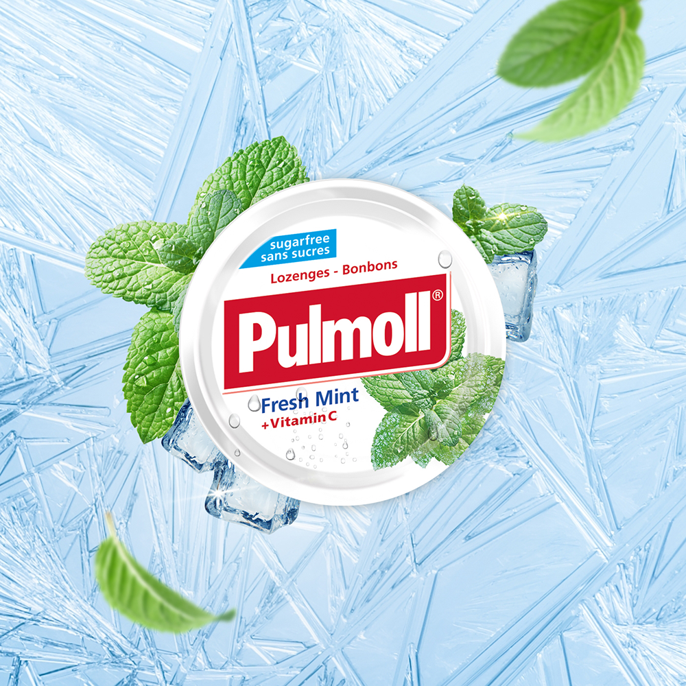 Pulmoll Menta Fresca + Vitamina C Pastilhas - 45G