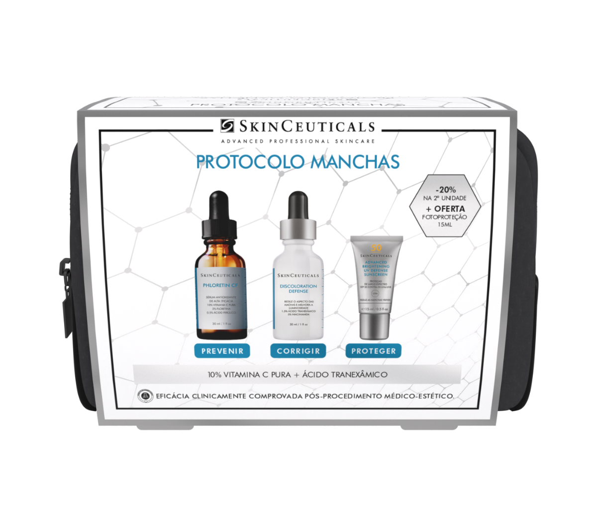 SkinCeuticals Phloretin CF + Discoloration Defense + Advanced Brightening . Coffret