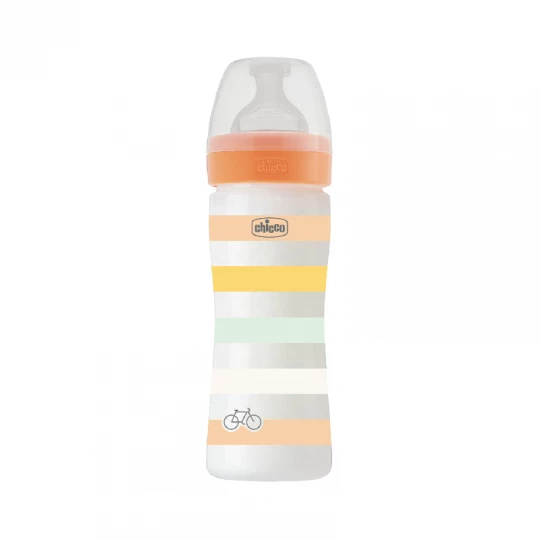 Chicco Biberão WellBeing Pp _Fluxo mèdio_ Laranja - 250ml