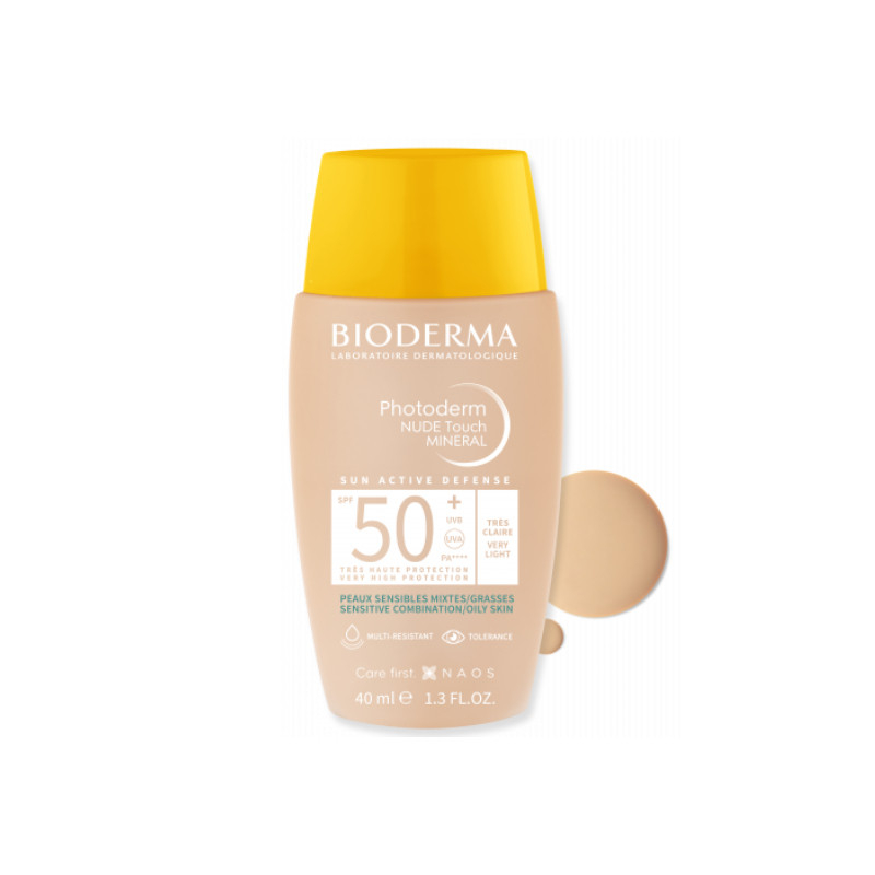 Bioderma  Photoderm Nude Touch Mineral SPF50 _ Claro - 40ml