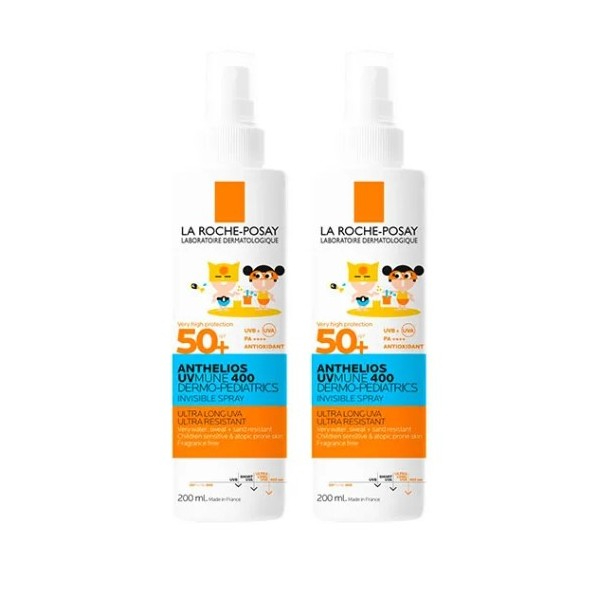 La Roche Posay Anthelios Dermo Pediatrics Spray Invisivel SPF50+ - 200ml (Pack Duplo)