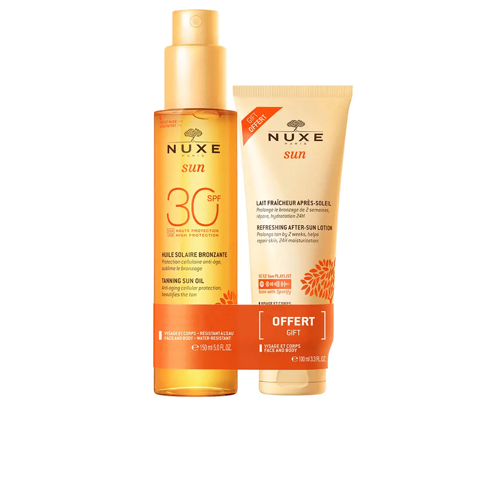 Nuxe Sun Óleo Bronzeador Alta Proteção SPF30+ -150ml + Oferta Nuxe Sun Leite Pós Solar - 100ml