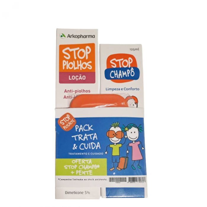 Stop Piolhos Trata & Limpa Locão 200ml +Oferta Champô 125ml +Pente