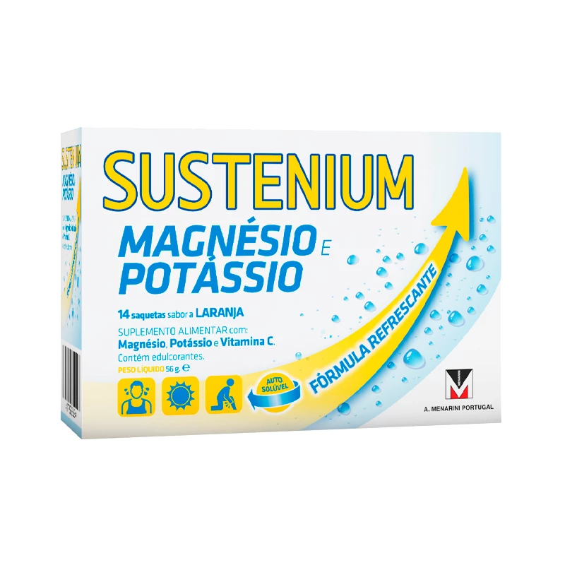 Sustenium Magnésio Potássio pó (x14 saquetas)  + Oferta Garrafa
