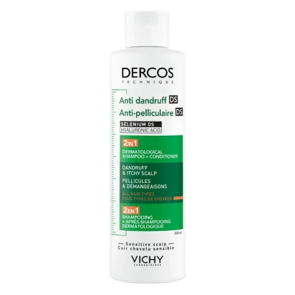 Dercos Anticaspa Champô 2 em1 200ml