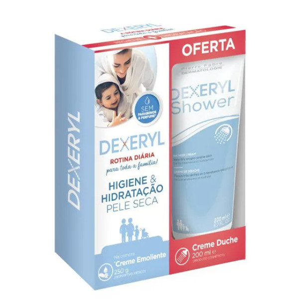 Dexeryl Creme emoliente - 250g + Oferta Creme duche - 200ml