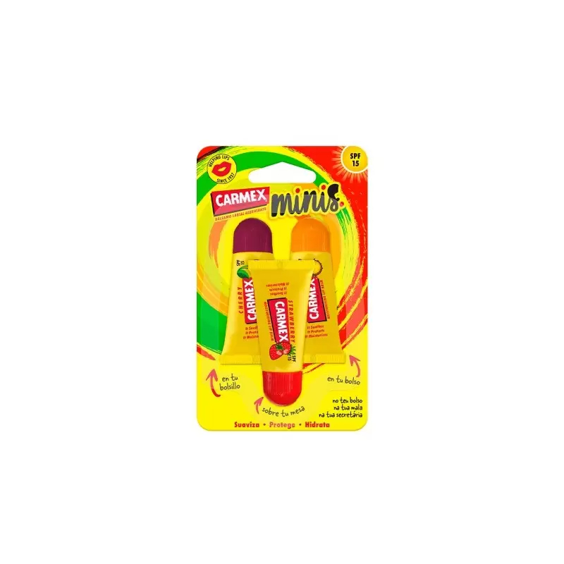 Carmex Tubo Hidratante Labial SPF15_Minis - 5g (Pack Triplo)