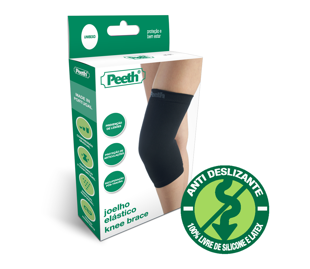 Peeth Joelho Elástico_ Tamanho 5 _(ref. 371)_ Preto