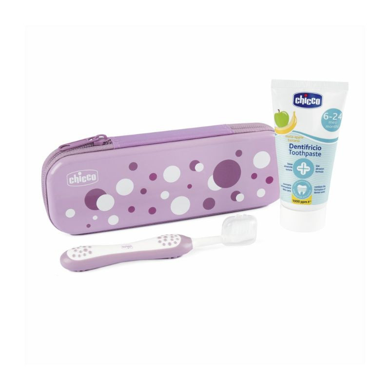 Chicco Conjunto Higiene Oral Lilás_ 6M+