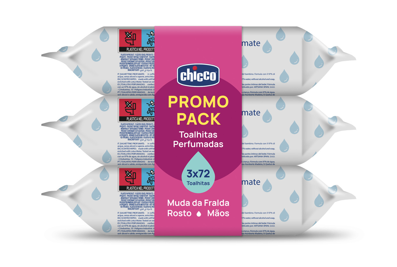 Chicco Toalhetes Perfumados (x72 unidades) Pack Triplo