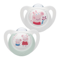 Nuk Star Peppa Pig Chupeta Silicone_ 6 - 18M (Pack Duplo)