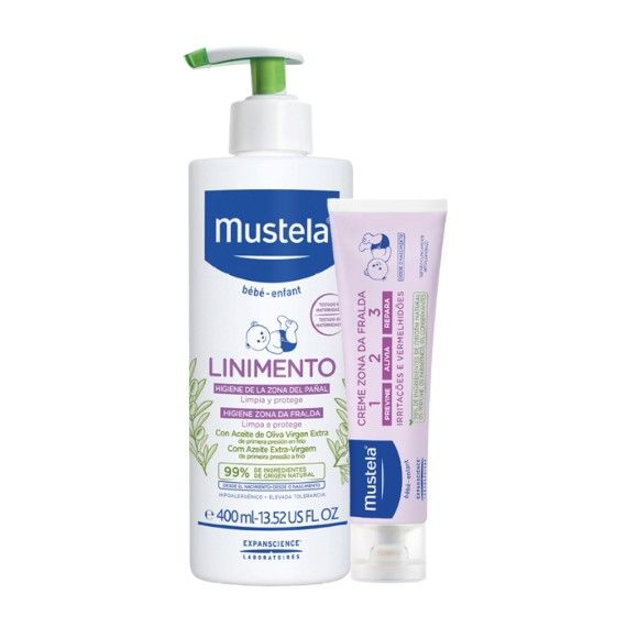 Mustela Muda Linimento Fralda - 400ml + Mustela Creme 123 - 50ml