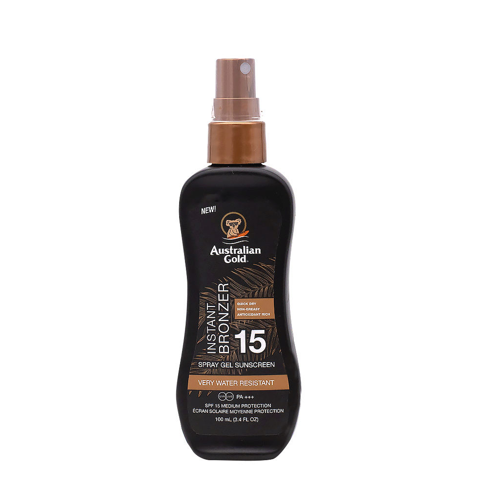 Australian Gold SPF15 Spray Gel c/ Bronzer - 100ml