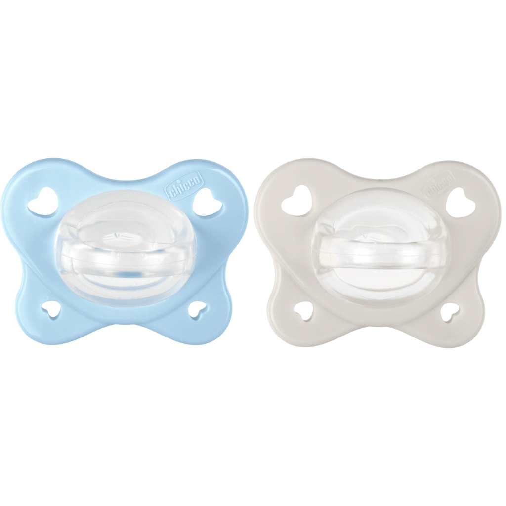 Chicco Chupeta Physioforma Dual Soft_ Azul/Cinza _2-6M (x2 unidades)