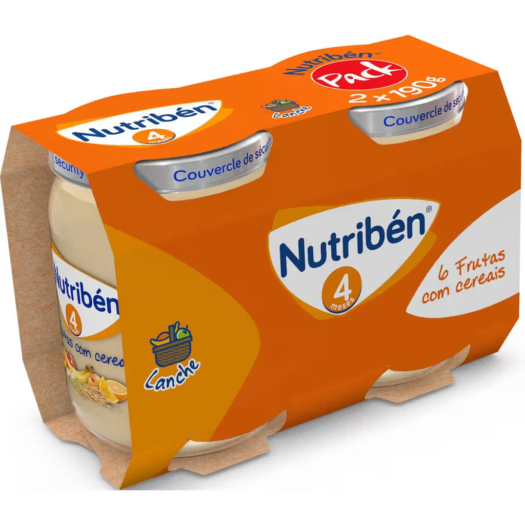 Nutriben Boiao 6 Frutas c/Cereais - 190g (x2 unidades)