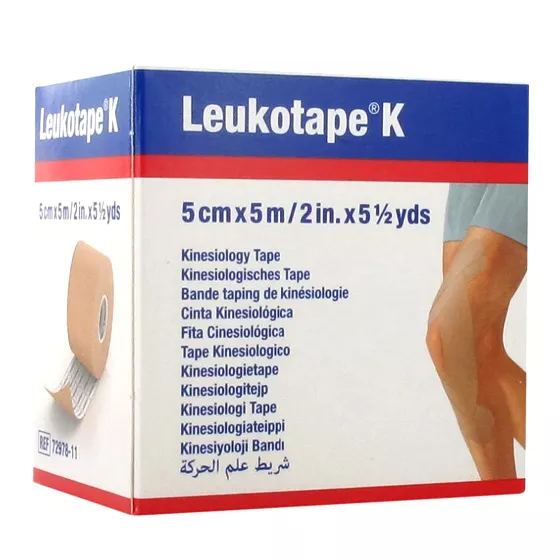 Leukotape K Fita Cinesiologica_ Bege_5cm x 5m