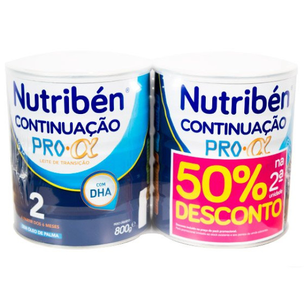 Nutriben Continuação Pro-Alfa Leite Transição - 800g (x2 unidades) + Desconto