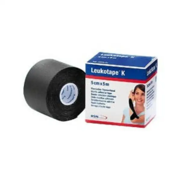 Leukotape K Fita Cinesiologica_ 5cm x 5M_ Preto