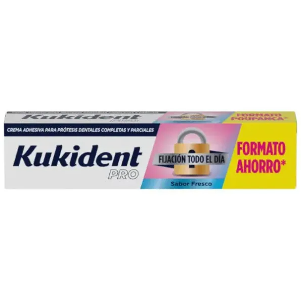 Kukident Pro Fixação Todo Dia Creme Adesivo Sabor Fresco - 70G