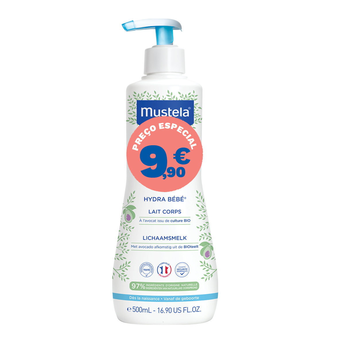 Mustela Bebé Hidratante Corporal - 500ml (Promoção)