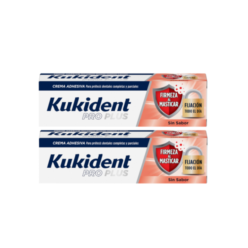 Kukident Pro Plus Firmeza Mastigar _s/Sabor - 40g (Pack Duplo)