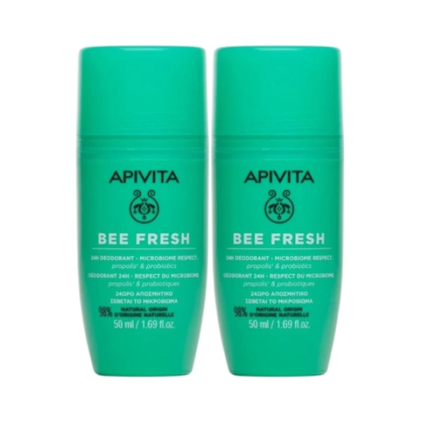 Apivita Bee Fresh Deo 24H - 50ml (Duplo Pack)