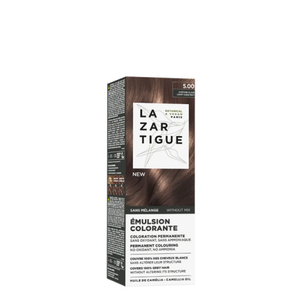 Lazartigue Emulsão Coloração 5.00 Castanho Claro 60ml