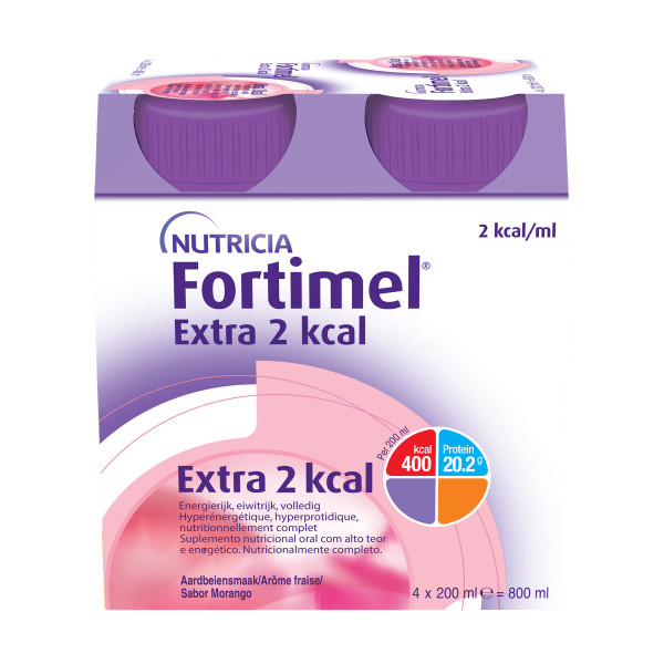 Fortimel Extra 2Kcal Solução Morango -  200ml (x4 unidades)