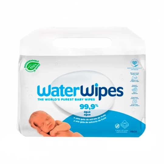 Waterwipes Toalhitas Biodegradaveis Bebe (3 x 60 unidades)