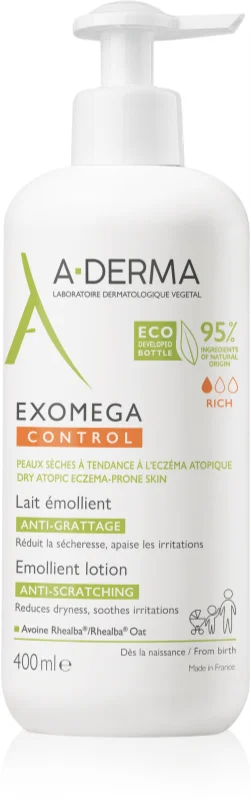 A-Derma Exomega Control Leite Emoliente - 400ml (Preço Especial)