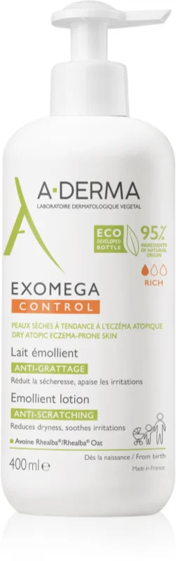 A-Derma Exomega Control Leite Emoliente - 400ml (Preço Especial)