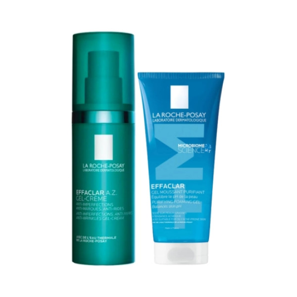 La Roche Posay Effaclar AZ Gel-Creme - 40Ml + Gel de Limpeza Purificante +M - 50Ml