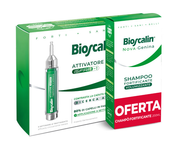 Bioscalin Ativador Capilar (x10 ampolas) + NovaGenina Champô Volumizante - 200ml