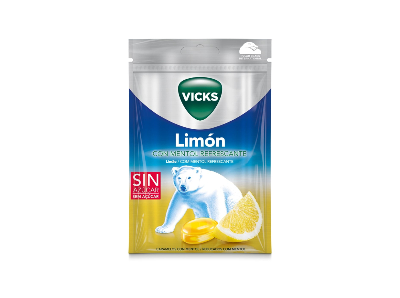 Vicks Limão Rebuçados c/Mentol Refrescante - 72G
