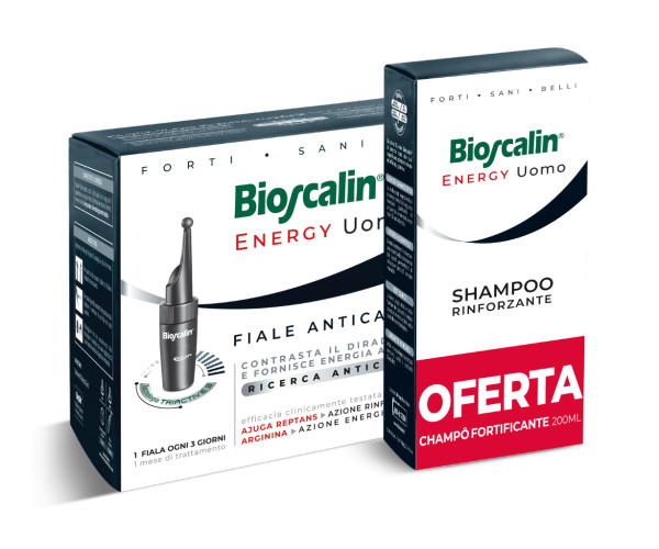 Bioscalin Energy Homem Anti-Queda - 3.5ml (x10 Ampolas) + Oferta Champô - 200ml