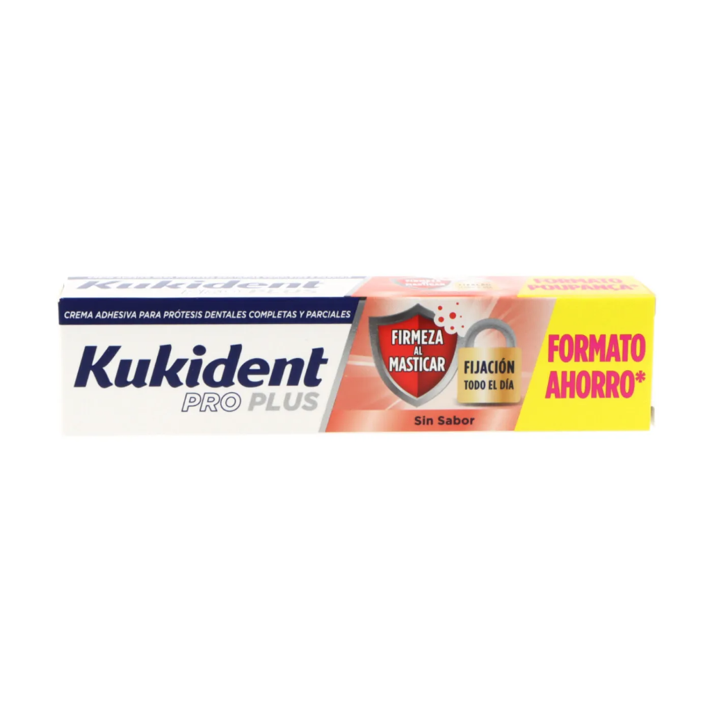 Kukident Pro Plus Firmeza Mastigar Creme Adesivo s/ Sabor - 57g
