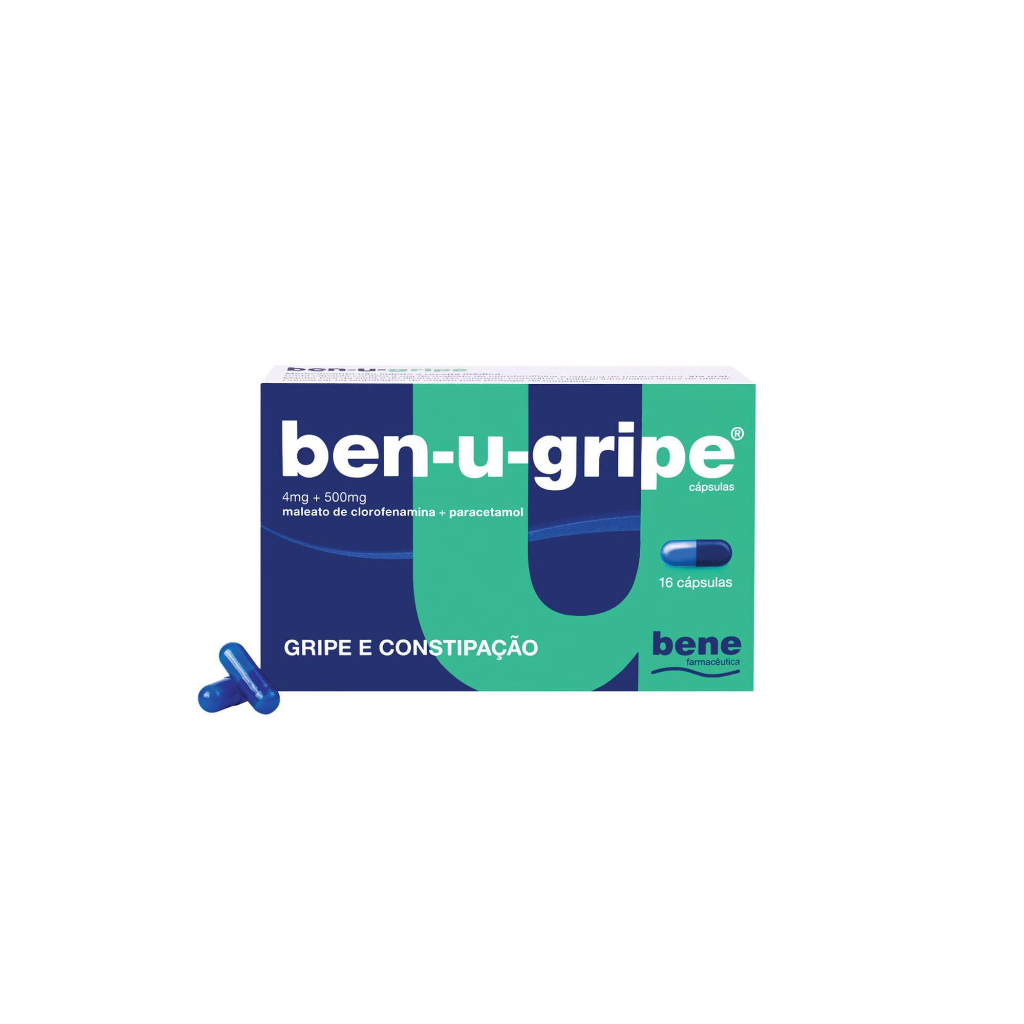 Ben-U-Gripe , 4 Mg + 500 Mg Blister 16 Unidade(S) Caps
