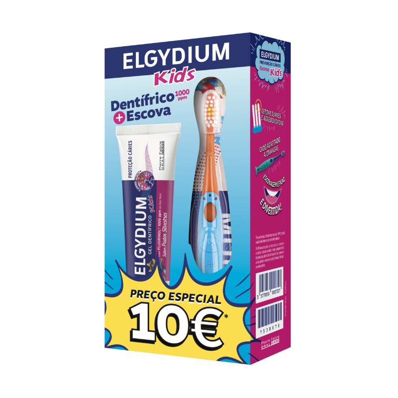 Elgydium Kids Kit Gel Dent Frutos Silvestres 50 + Escova