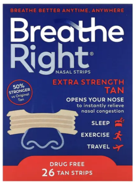 Breathe Right Tiras Nasais Extra forte bege (x8 unidades)