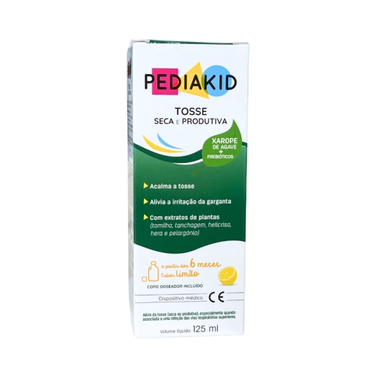 Pediakid Tosse Seca e Produtiva Xarope Limão - 125Ml