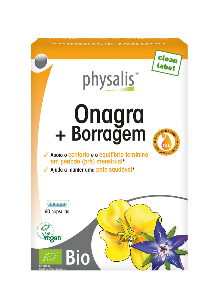 Physalis Onagra + Borragem 60 Cápsulas