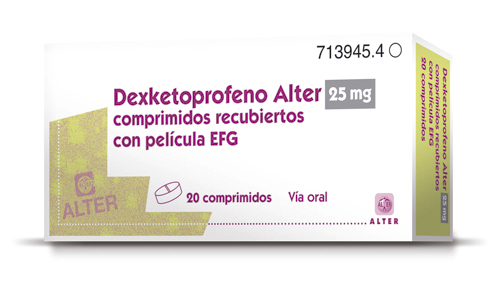 Dexcetoprofeno Alter Mg, 25 Mg Blister x 20 Unidade(S) Comp Revest Pelic